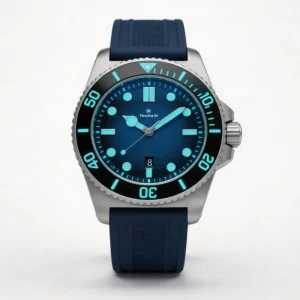 Custom FKM Rubber Strap SW200-1 Mechanical Watch 200M Waterproof Diver Watch BGW9 Luminous Titanium