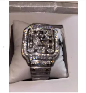 Custom Factory High End Moissanite Diamond Watch Hip Hop Bust Down Watch