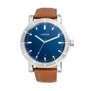 Custom Factory Retro Leather Strap Men’s Business Waterproof Automatic Mechanical Watch for Gift