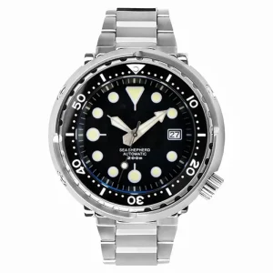 Custom Fashion Low Moq Sapphire Glass 20atm C3 Full Color Dial Tuna Canned Mechanical Automatic Diving Diver Watch Man