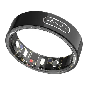 Custom Fit Adjustable Smart Ring Sleep Health Tracking App Control IP68 Waterproof Stainless Steel Heart Rate Fitness