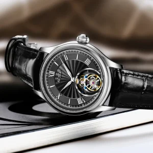 Custom Flying Tourbillon Watch Sapphire Stainless Steel Waterproof Automatic Tourbillon Mechanical Wrist Watch