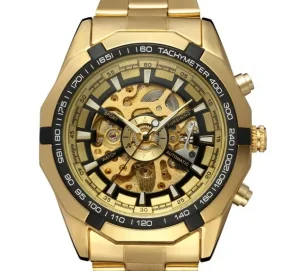 Custom Hollow Exquisite Luxury Men’s Business Leisure Trend Joker Steel Mechanical Watches Fashion Men’s Watches
