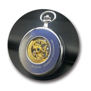 Custom LOGO Ful Hunter 2650 Mechanical Movement Stainless Steel Case IPs Eplating Skeleton Pocket Watch