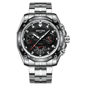 Custom LOGO Men’s Automatic Mechanical Watch Stainless Steel Band Alloy Case 30M Water Resistant Luminous Dial 42mm Business OEM
