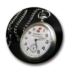 Custom LOGO Open Face 9011 Mechanical Movement Stainless Case IPS Pocket Watch