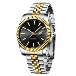 Custom Logo Automatic Mechanical Watch Seiko Movement Luminous Hands 5BAR Water Resistant Dress Watch for Office