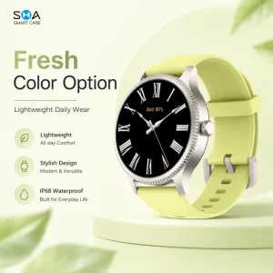 Custom Logo Circular Smartwatch With Bluetooth Call Heart Rate Sleep Monitor Sport Fitness Watch