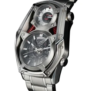 Custom Logo Dual Movement Skeleton Design Chronograph Diver Automatic Men’s Stainless Steel Watch