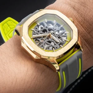 Custom Logo Elegant Luxury Skeleton Automatic Mechanical Men Watches