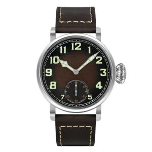 Custom Logo Factory Price Low MOQ Vintage Automatic Mechanical Sapphire 316L Stainless Steel Pilot Watch for Men