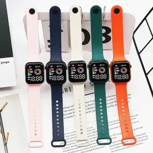 Custom Logo Led Digital Sports Watches Boy Girl Children Luxury Electronic Sports Watch