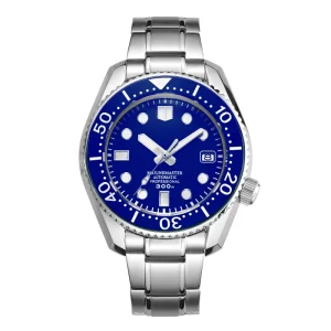 Custom Logo Low Moq Marine Master Professional 300m Mechanical Automatic Diving Diver Steel Watch Man