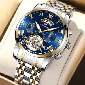 Custom Logo Luxury Business Classic Wristwatch Stainless Steel Casual Waterproof Quartz Watches for Men