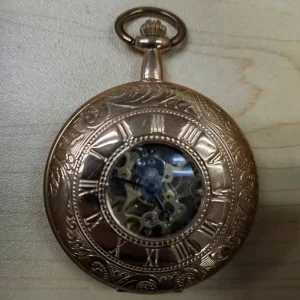 Custom Logo Luxury Silver Smooth Quartz Pocket Watch