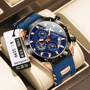 Custom Logo OEM 3ATM Waterproof Quartz Watch Chronograph Wrist Calendar Luxury Fashion Business Men’s Quartz Watch
