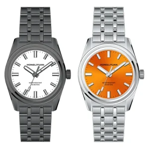 Custom Logo OEM ODM Business Men Wristwatch Sunray Dial Skeleton Minimalistic Automatic Movement 316L Stainless Steel