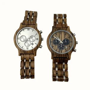 Custom Logo OEM Six Pin Fashionable Business Wristwatch Quartz Movement Wood Glass Watches Commemorative Birthday Gifts
