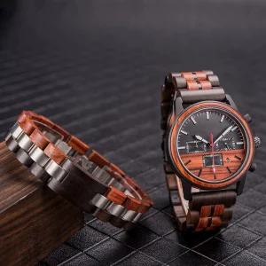 Custom Logo Personalized Gift Wooden Watches Quartz Wood Watch for Men and Women