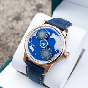 Custom Logo Self-winding Automatic Wandering Hours Watch Luxury Men Waterproof Luminous Enamel Dial Wristwatch Supplier