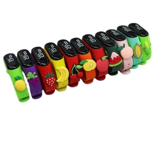 Custom Logo Sport Luxury Cartoon Touch Animal Shape Silicone Waterproof Digital LED Watch for Kids