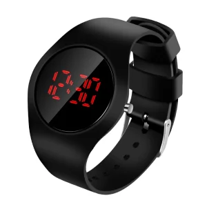 Custom Logo Sports Round Display Men Wristwatch Kids LED Luxury Digital Watch for Boys