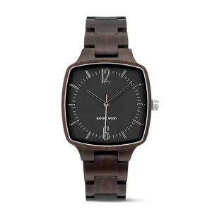 Custom Logo Square Natural Wood Wrist Watches for Men and Women Wooden Watch