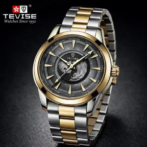 Custom Logo Stainless Steel Automatic Mechanical Watch with 42mm Dial Waterproof for Men