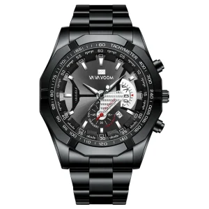 Custom Logo Watch Man Sports Big Dial Chronograph Watches for Men Stainless Steel Luminous Luxury Watch