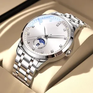 Custom Logo Watch Men Fashion Waterproof Vintage Mechanical Automatic Wristwatch Factory