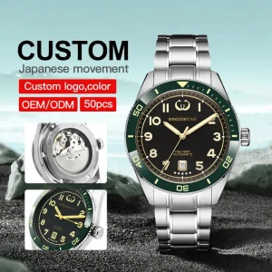 Custom Logo Water Resistant Luxury Automatic Mechanical Watch Men Limited Skeleton Wristwatch