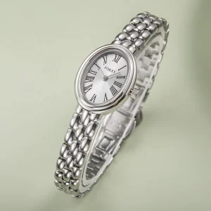 Custom Logo Women’s Fashion Watch Oval Case Stainless Steel Band 3ATM Water Resistant OEM ODM Services Available