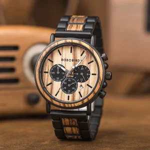 Custom Logo Wrist Watch Quartz Wood Watch Relogio Masculino