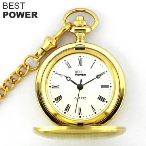 Custom Made Gold Quartz Classic Chain Pocket Watch