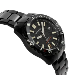 Custom Mechanical Wrist Watch Automatic Date Display Stainless Steel Retro Dial Men Watch