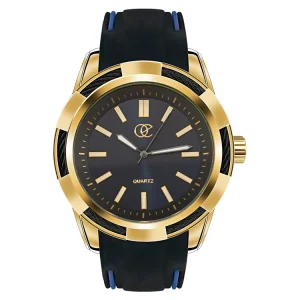 Custom Men Watches Silicone Gold Watch Bands Quartz Watches for Sport