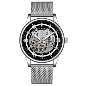 Custom Men’s Fully Automatic Mechanical Alloy Stainless Steel Business 30M Waterproof Hollow Luminous Large Watch OEM
