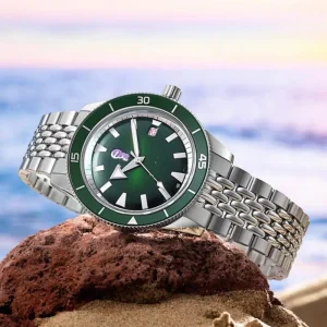 Custom Men’s Luxury Sport Automatic Watch High Quality Private Label with Seiko Movement Waterproof Diver Feature Power Reserve