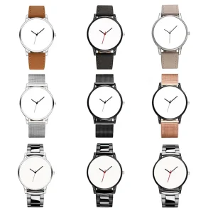 Custom Men’s Quartz Watch 40mm Leather Dial Waterproof Casual Wrist Watch