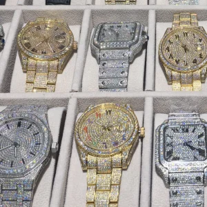 Custom Moissanite Watch with Boxes VVS Moissanite Mens Watch HIP HOP Iced Out MEN Automatic Movement Mechanical Watches