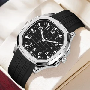 Custom ODM Luxury Men’s Watch Black 3ATM Water Resistant Wristwatch Sr626sw Quartz Watch