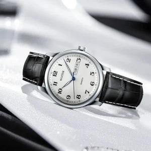 Custom Oem Luxury Fashion Watch Leather Strap Men Quartz Wrist Waterproof Quartz Watches