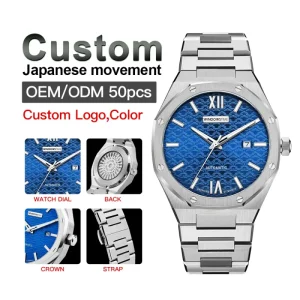 Custom Original Designer Luxury Automatic Mechanical Custom Logo Men Watch Wristwatch Reloj Hombre