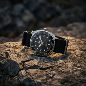Custom Pilot Automatic Mechanical Stainless Steel Rubber Band Diver Analog Watch Sapphire Crystal Dial