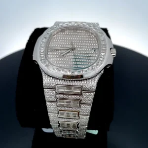 Custom Rapper’s POP Branded Hip Hop White Moissanite Real Japan BV9015 Ice Out Luxury Watch