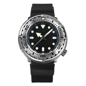 Custom Sapphire Glass 20atm Full Color Dial Tuna Canned Mechanical Automatic FKM Rubber Diving Diver Watch Man