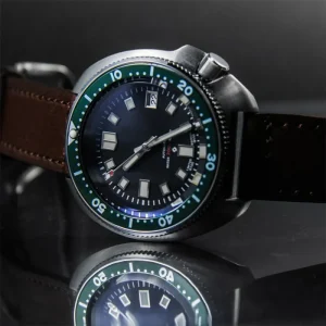 Custom Small Quantity Sapphire Glass 20atm C3 Tuna Abalone Mechanical Automatic Stainless Steel Diving Diver Watch for Men