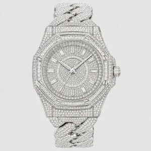 Custom VVS Moissanite Watch Full Iced Out Watch 925 Silver Gold Plated Men Women Luxury Hip Hop Jewelry Watch MOQ 1 Pcs