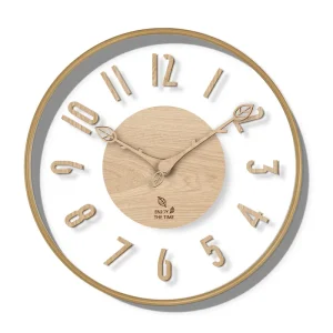 Custom Vintage Country Wood Grain MDF Wooden Wall Clock Silent Quartz Clock Wall Decor