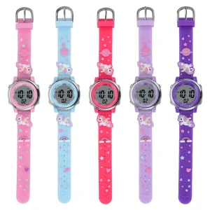 Custom Waterproof Digital Children’s Watch Stop Alarm Wearable Sports Device for Kids 3BAR Water Resistant 24 Month Battery Life